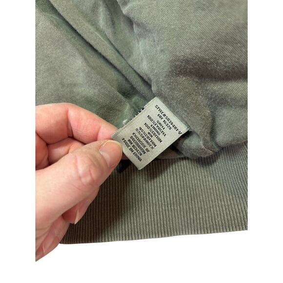 Marrakech | Army Green /Olive Full Zip Women's Medium Distressed Bomber Jacket - Picture 7 of 9